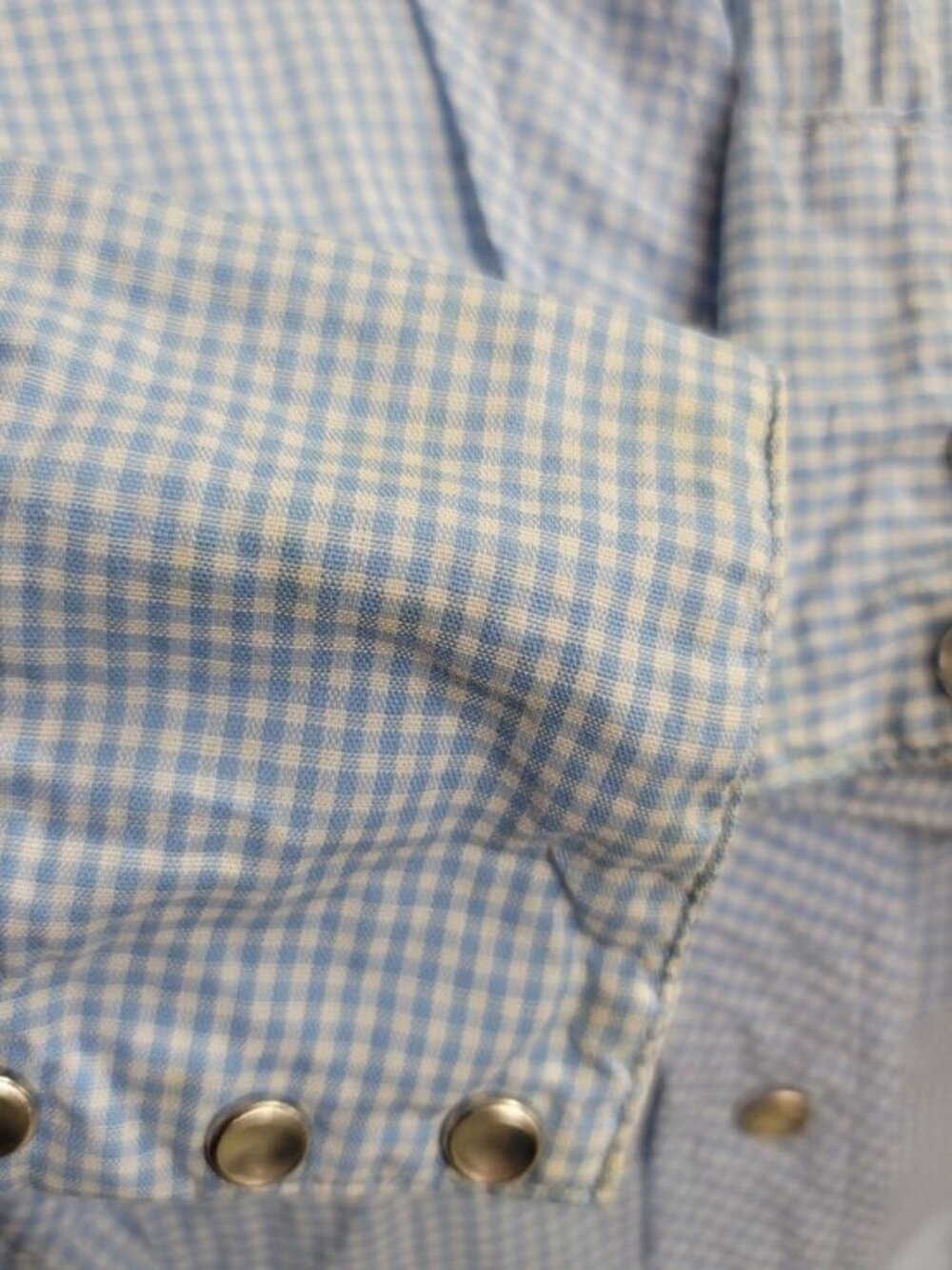 Vintage Gingham Shirt & Pants Set Light Blue - Picture 12 of 12